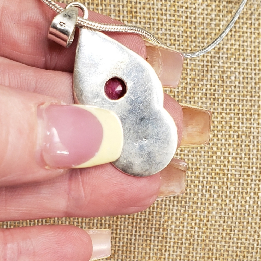 Ruby Necklace, 925 Silver Ruby Gemstone Pendant N… - image 8